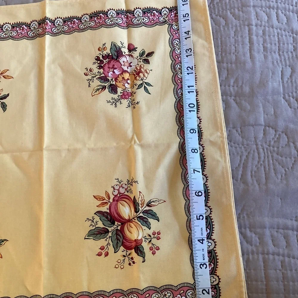 2 Vintage Les Olivades Napkins Provencal French Country Yellow Fruit Floral